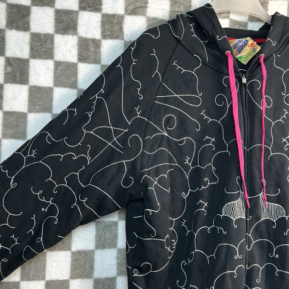 Artful Dodger Abstract ( Jinx style) Embroidered Zip-up Hoodie XXXL - Picture 3 of 6